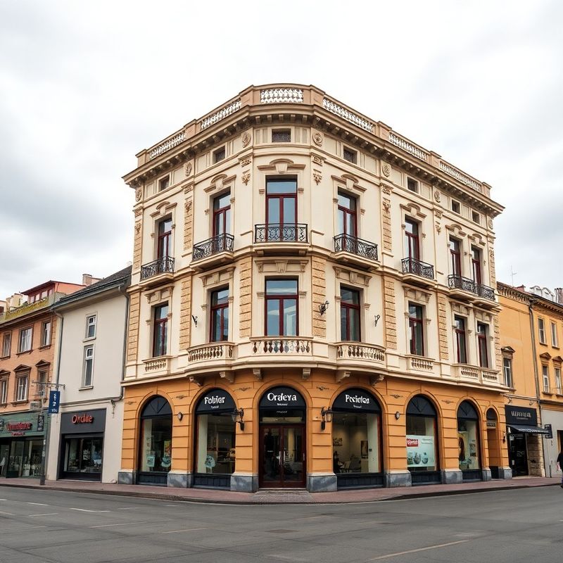 Fațadă Art Nouveau a clădirii biroului Modern Grup pe Str. Republicii din Oradea